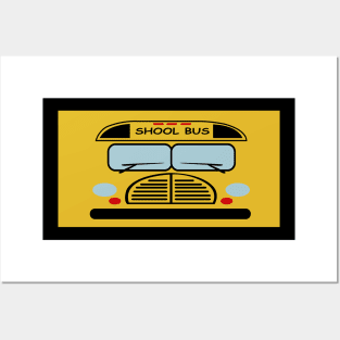 School Bus Face Mask Posters and Art